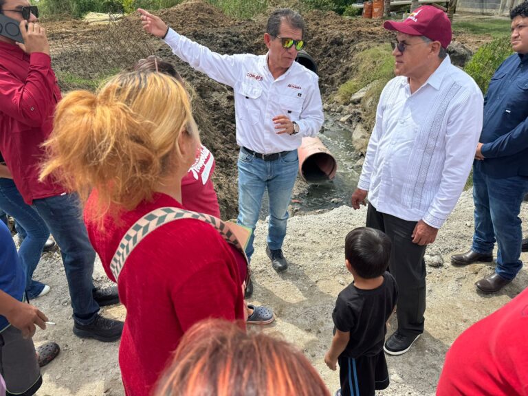 Recorren alcalde y gerente general de COMAPA Altamira zonas afectadas por lluvias