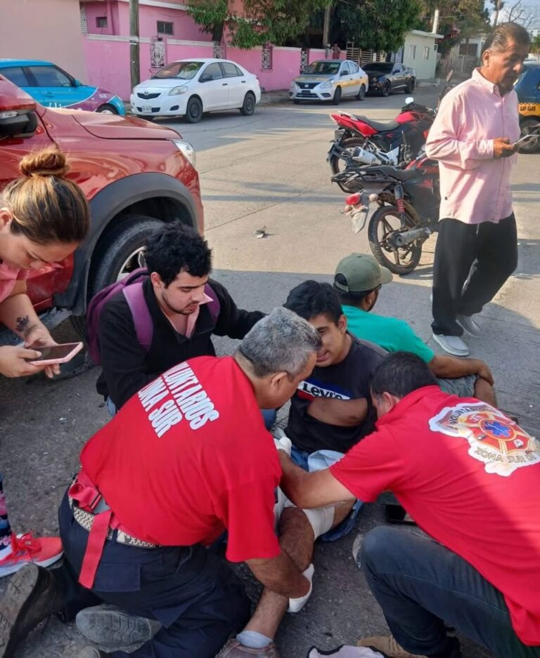 joven Motociclista ha herido otro choque en tampico