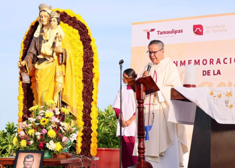 Fortalece Gobierno de Ciudad Madero las tradiciones con celebración en honor a la Virgen del Carmen en Playa Miramar