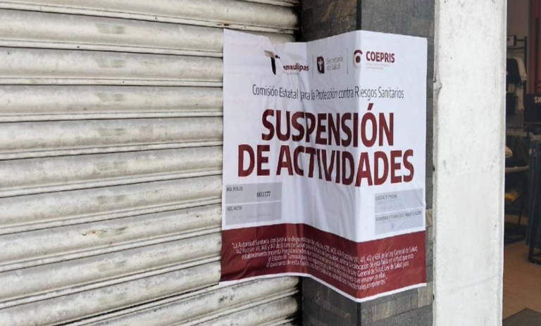 Suspenden más de 50 establecimientos en Tamaulipas por incumplir normas sanitarias